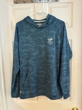 Cypress point club straight down Blue Camo Hoodie
